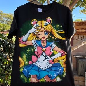 Sailor Moon T Shirt Vintage Style Size Large